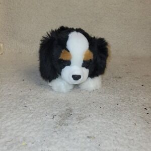 Aurora Black & White Cocker Spaniel Puppy Dog 11" Plush Stuffed Animal Toy